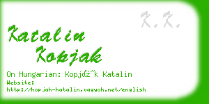 katalin kopjak business card